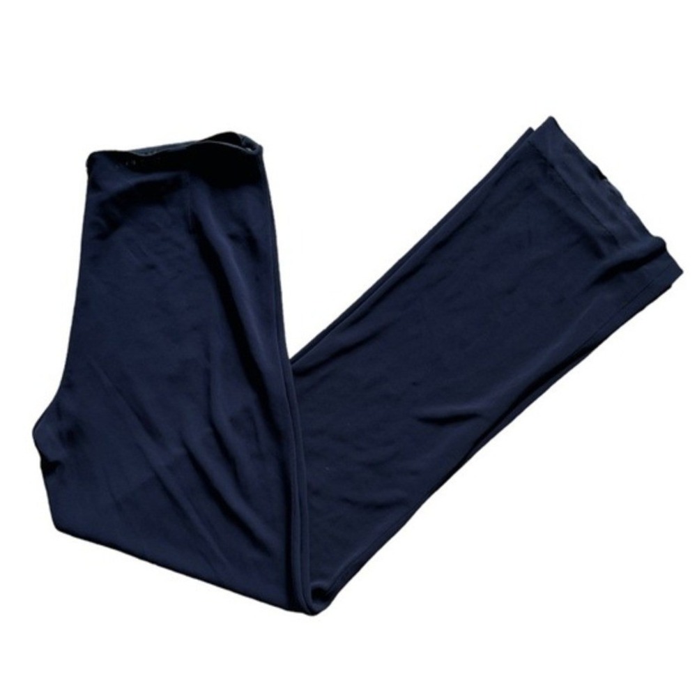 Ralph Lauren Pants Womens 6 Navy Blue Viscose High Rise Flare Made in USA EUC